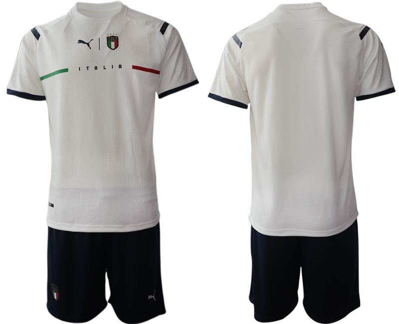 Men 2020-2021 European Cup Italy away white blank Soccer Jersey->italy jersey->Soccer Country Jersey